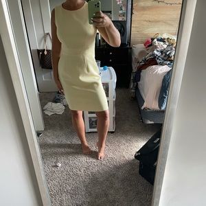 Yellow business casual dress
